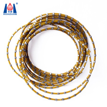 Plastic coating abrasive diamond wire saw for stone cutting profiling